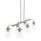 Hello Honey® Robert Stevenson Lighting Jameson Metal & Seedy Glass 6-Light Linear Chandelier